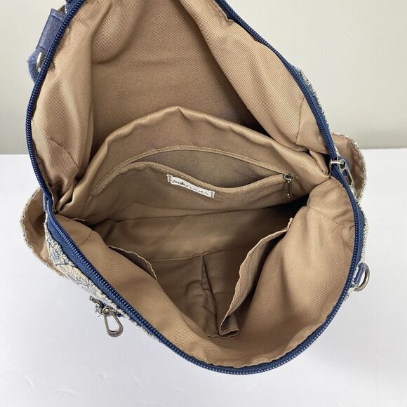 Sakroots Full Size Backpack Purse Bag Blue Cottagecore Travel Boho - Picture 11 of 13
